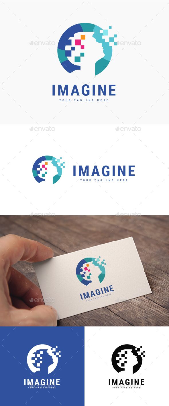 590x1420 Imagine Logo Template Vector Illustrator Logo