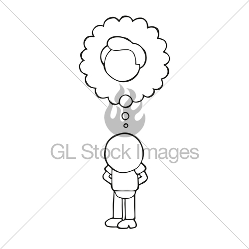 500x500 Vector Hand Drawn Cartoon Of Bald Man Standing Imagine Wi Gl