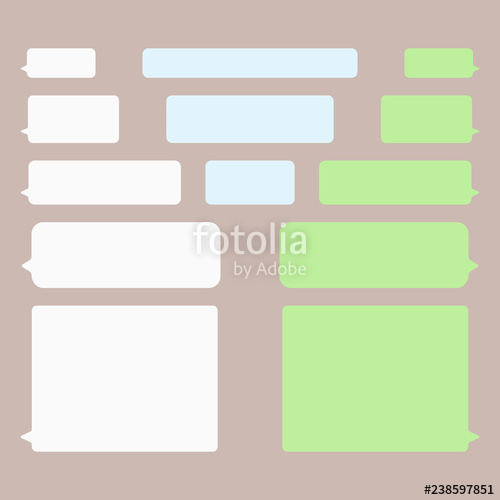 500x500 Message Bubbles Vector Icons For Chat Vector Imessage Bubbles