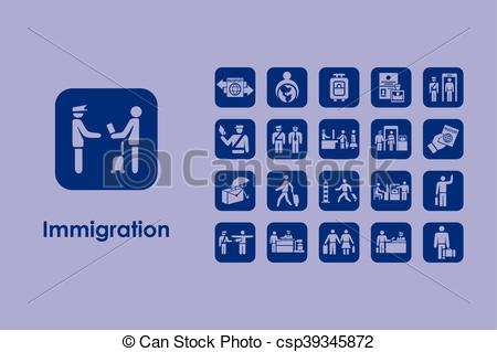 450x319 Set Of Immigration Simple Icons It Is A Set Of Immigration