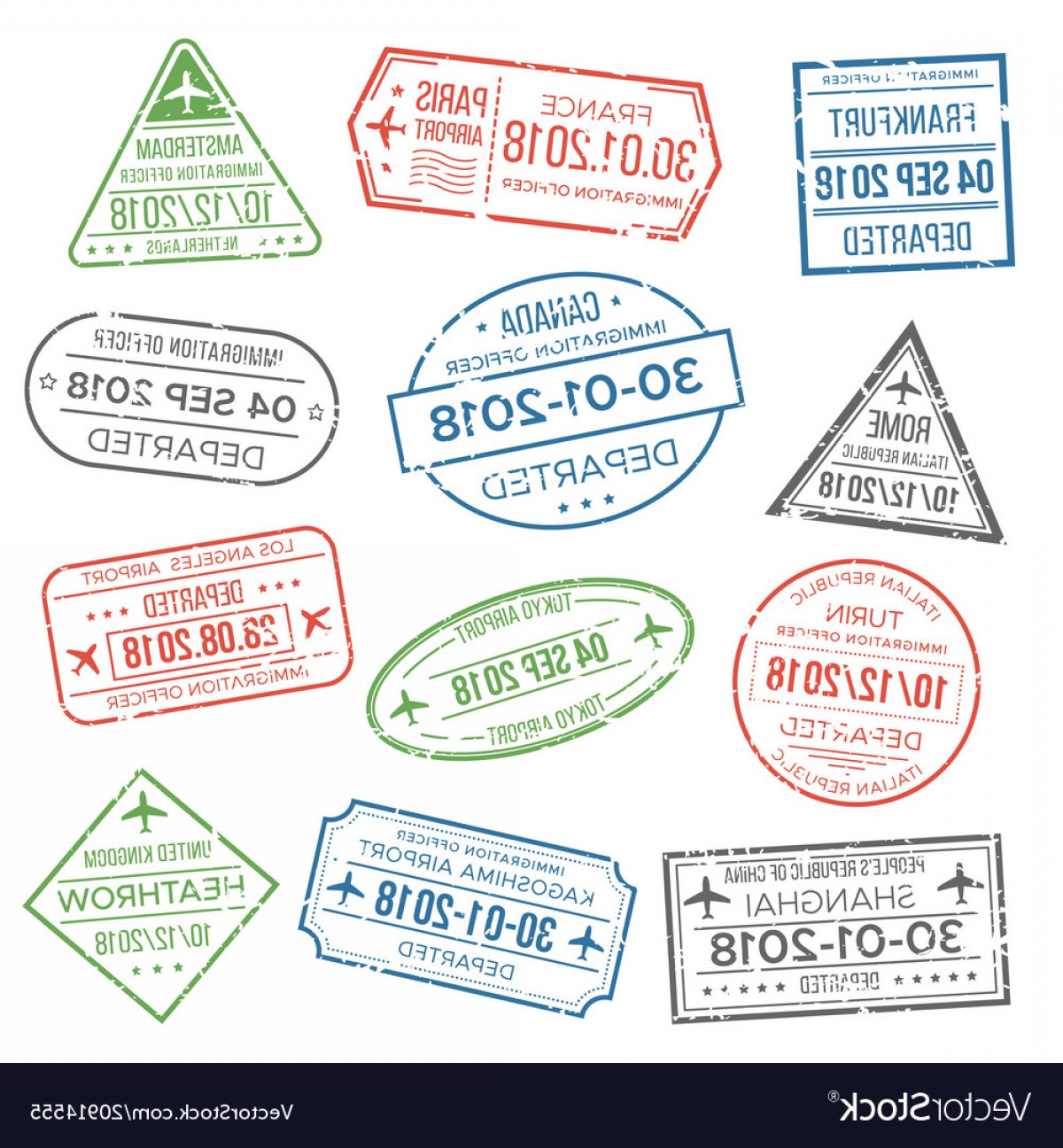 1200x1296 Visa Passport Stamp For Travel Immigration To Vector Catchsplace