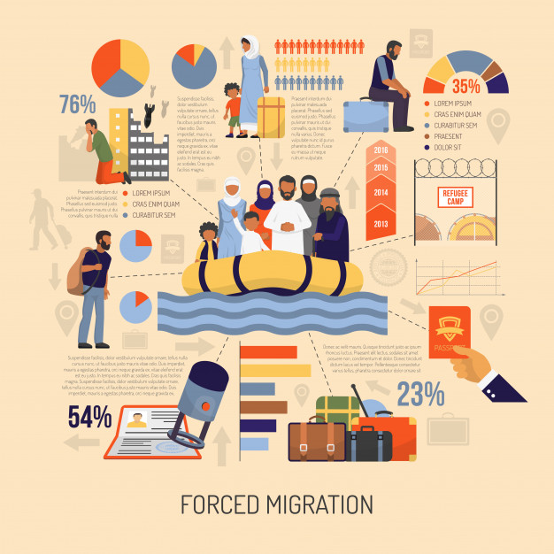 626x626 Flat Immigration Infographics Vector Free Download