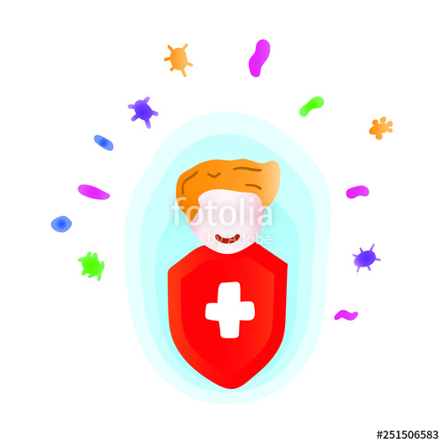 500x500 Immune System Medical Concept Vector Icon Illustration On White