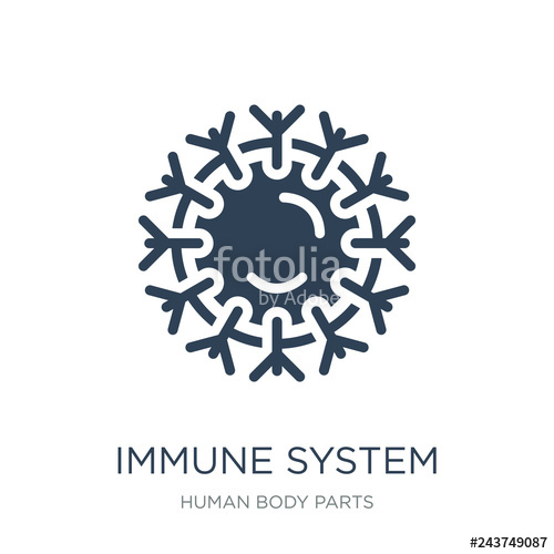 500x500 Immune System Icon Vector On White Background, Immune System Tre