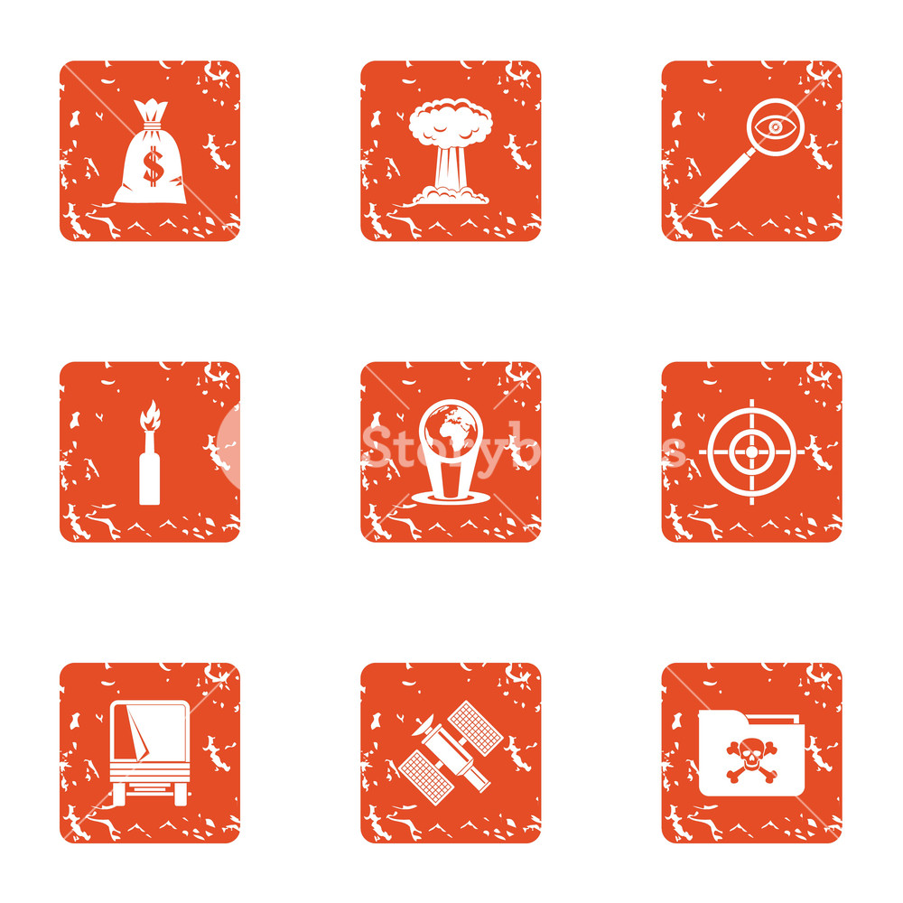 1000x1000 Impact Icons Set Grunge Set Of Impact Vector Icons For Web