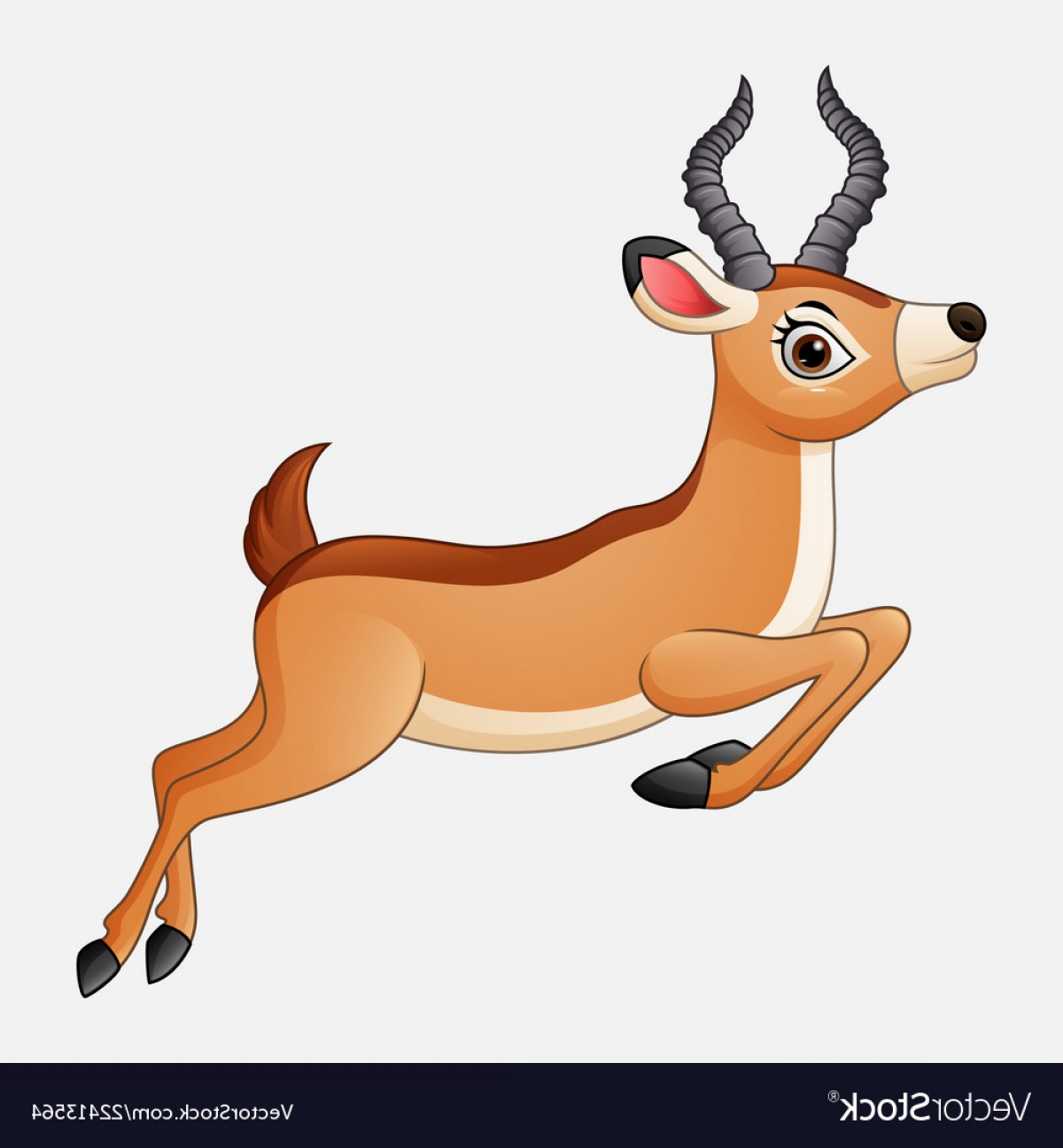 1200x1296 Cartoon Funny Impala Running Vector Catchsplace