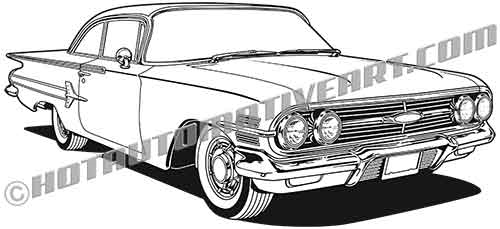 500x229 Chevy Impala Vector Clip Art