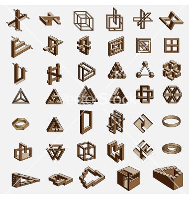 380x400 Impossible Objects Vector Shape Impossible Shapes, Cool