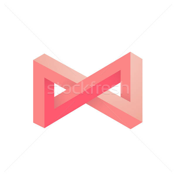 600x600 Impossible Shape Optical Illusion Vector Illustration Isolated