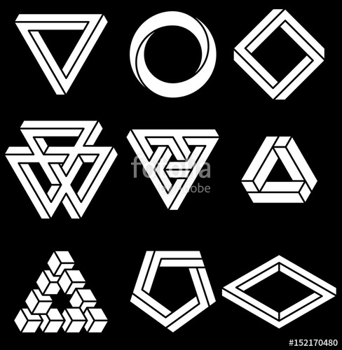 488x500 Set Of Impossible Shapes Stock Image And Royalty Free Vector
