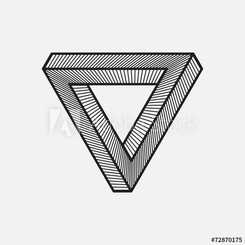 Impossible Triangle, Geometric Element, Vector Illustration 500x500 Impossible Triangle, Geometric Element, Vector Illustration