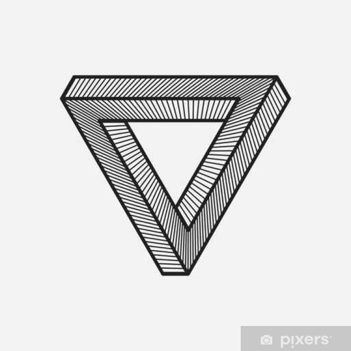 Impossible Triangle, Geometric Element, Vector Illustration Wall 700x700 Impossible Triangle, Geometric Element, Vector Illustration Wall