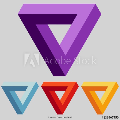 Penrose Triangle Vector Logo Template Impossible Triangle Shape 500x500 Penrose Triangle Vector Logo Template Impossible Triangle Shape