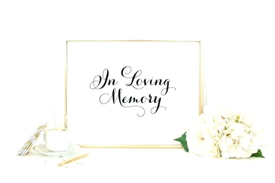 900x598 In Loving Memory Sign Romantic Wedding Word Art Vector For Signs