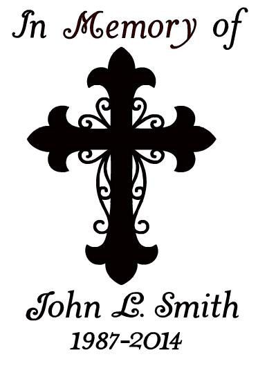 373x532 Custom In Loving Memory Decal With Cross Cute Things I've