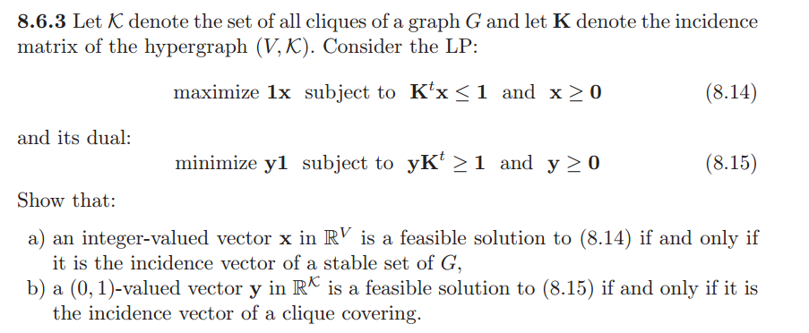 903x372 Let K Denote The Set Of All Cliques Of A Graph G
