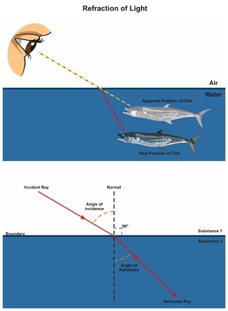 330x450 Refraction Of Light Infographic Diagram With An Example Of Human