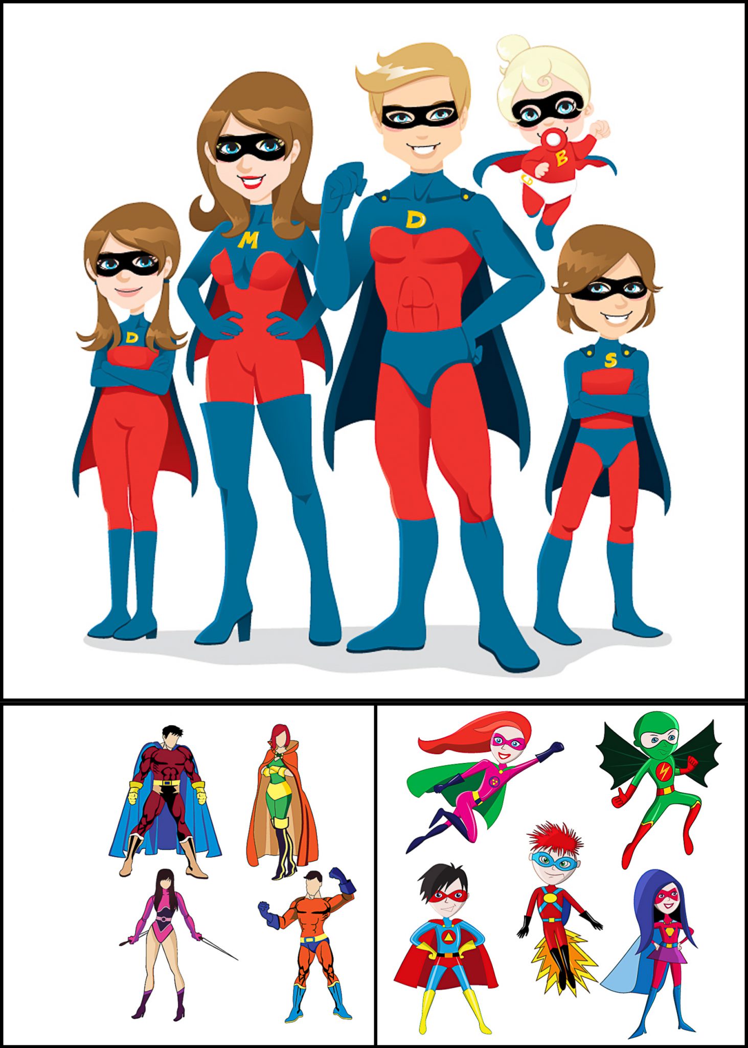 Cartoons Incredibles Or Super Family Vector Free Download 1463x2048 Cartoons Incredibles Or Super Family Vector Free Download