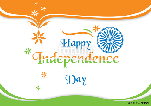 500x354 India Independence Day Vector Background Design With Flower