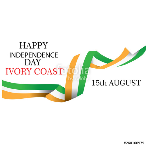 500x500 Ivory Coast Independence Day Vector Illustration With Flag