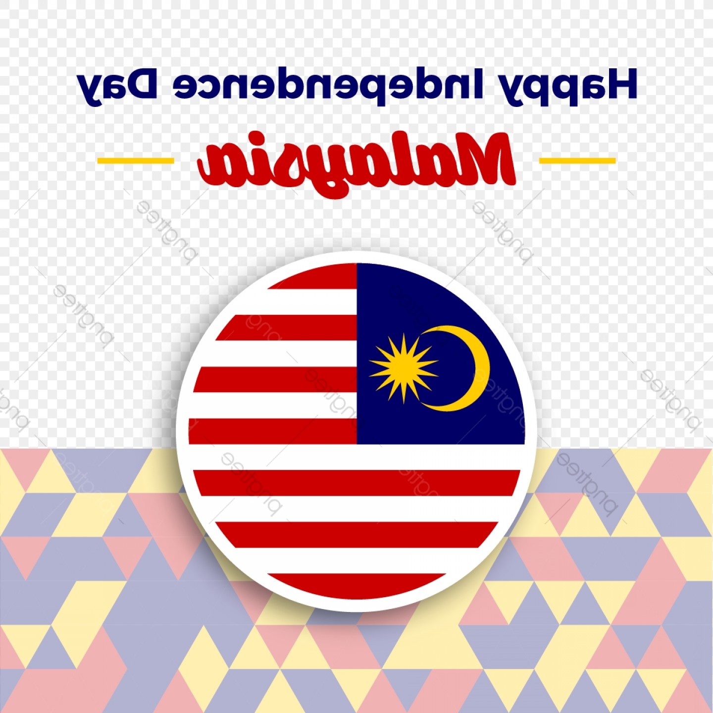1440x1440 Malaysia Independence Day Vector Illustration Of Malaysian Flag