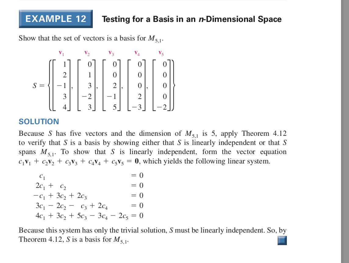 Independent Vector at Collection of Independent