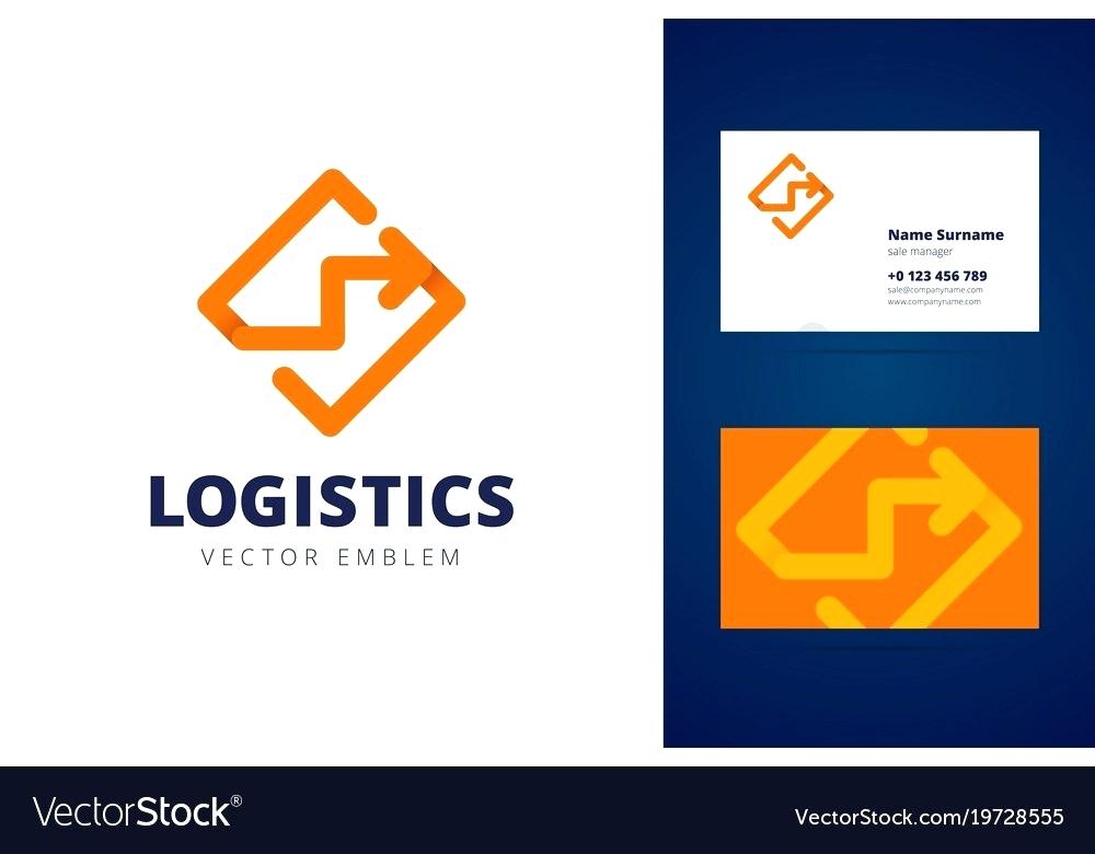 Logistics Logo And Business Card Template Vector Image Greeting 1000x780 Logistics Logo And Business Card Template Vector Image Greeting