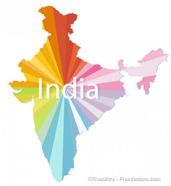 Colorful India Map Vector Vector Free Download Travel 576x626 Colorful India Map Vector Vector Free Download Travel