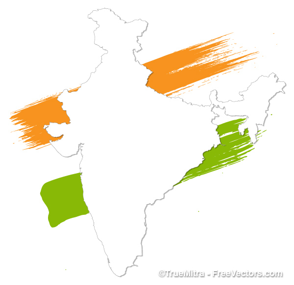 Painted India White Map Vector Vector Free Download 600x581 Painted India White Map Vector Vector Free Download