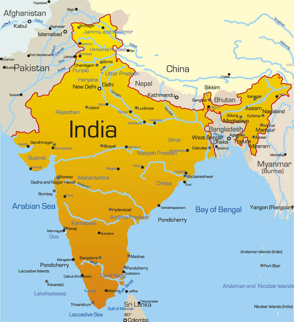 India Map Vector Material Free Download Web 600x659 India Map Vector Material Free Download Web