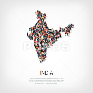 People Map Country India Vector Stock Images 360x360 People Map Country India Vector Stock Images