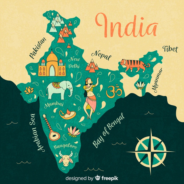 India Map Vector Free Download at Vectorified.com | Collection of India ...