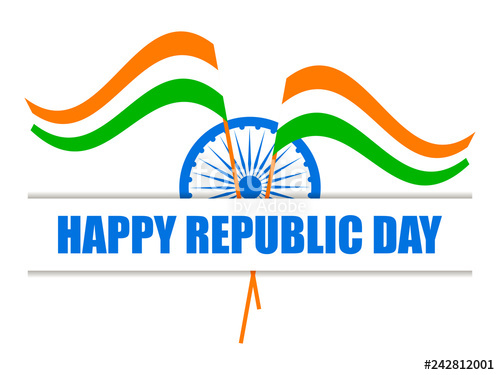 Happy Republic Day Of India National Flag Of India Vector 500x375 Happy Republic Day Of India National Flag Of India Vector