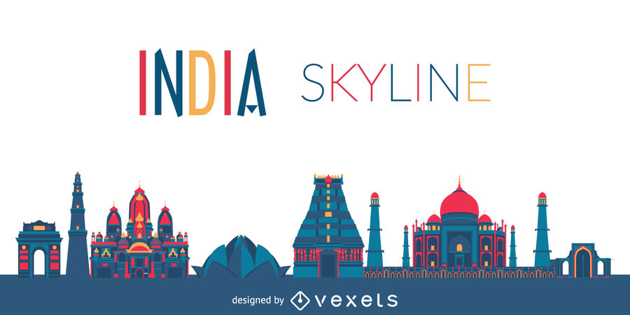 India Skyline Silhouette 900x450 India Skyline Silhouette