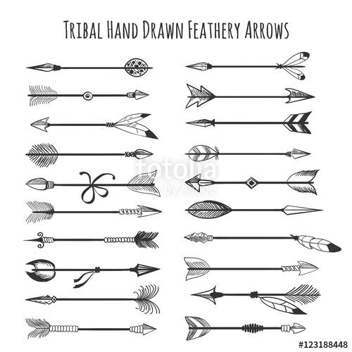 American Indian Arrow Icons Tribal Hand Drawn Feathery Arrows 500x500 American Indian Arrow Icons Tribal Hand Drawn Feathery Arrows