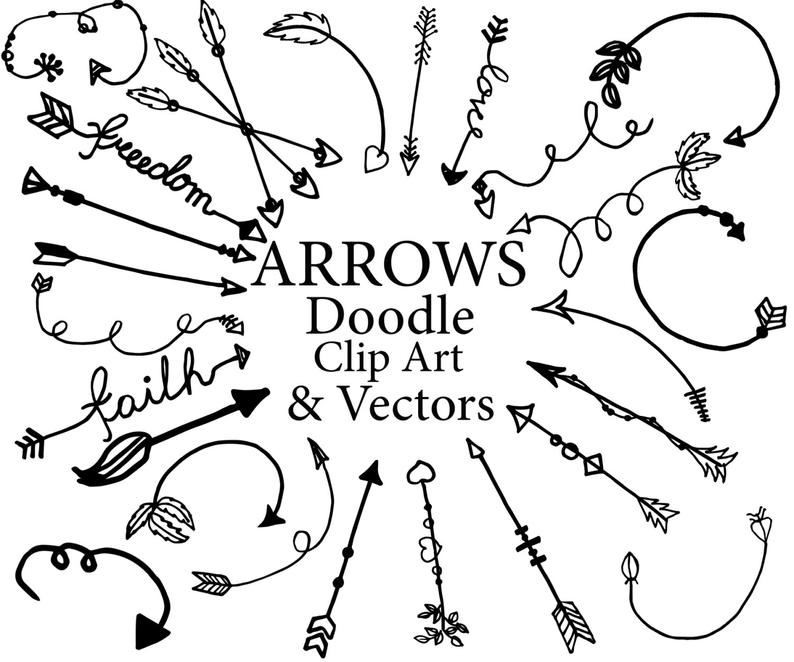Arrows Clipart Doodle Arrows Clipart Tribal Etsy 794x662 Arrows Clipart Doodle Arrows Clipart Tribal Etsy
