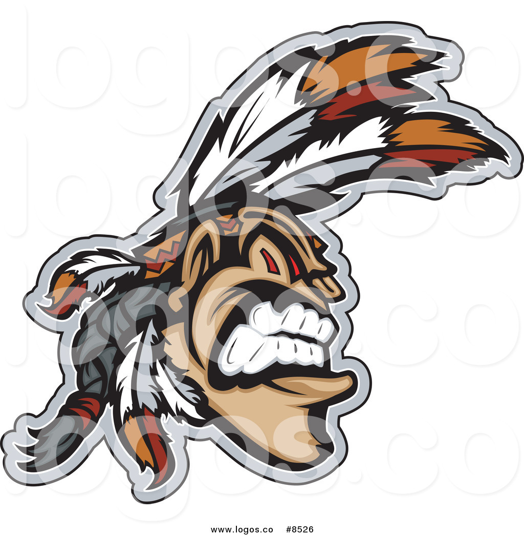 Royalty Free Clip Art Vector Logo Of A Aggressive Native American 1024x1044 Royalty Free Clip Art Vector Logo Of A Aggressive Native American