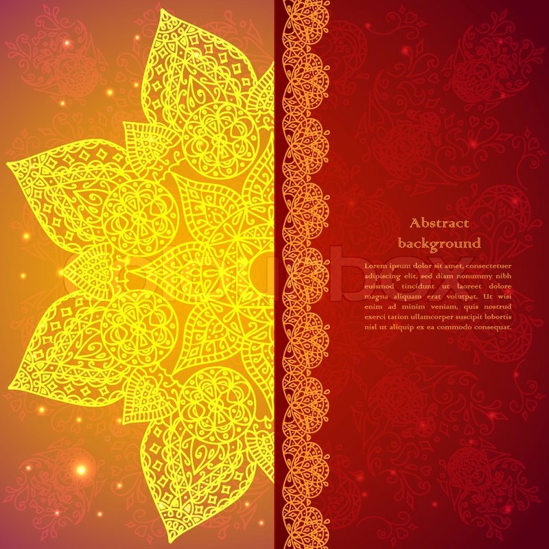 800x800 Golden Ethnic Indian Background Stock Vector Colourbox