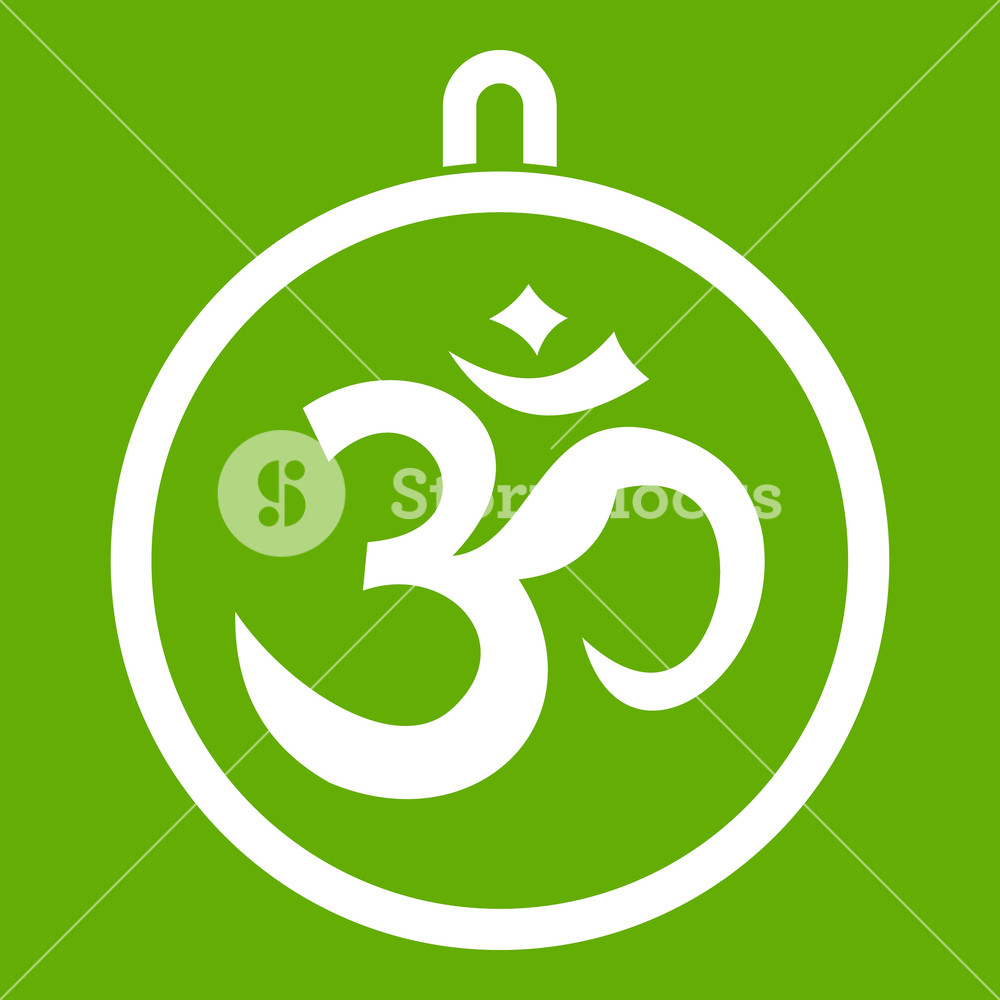 1000x1000 Indian Con White Isolated On Green Background Vector