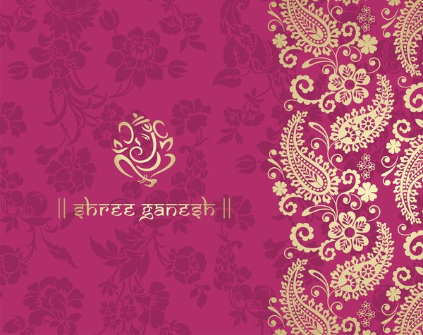 600x475 Indian Ethnic Pattern With Pink Backgrounds Vector Free Download