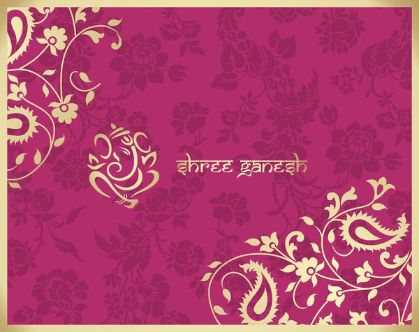 600x476 Indian Ethnic Pattern With Pink Backgrounds Vector Free Download