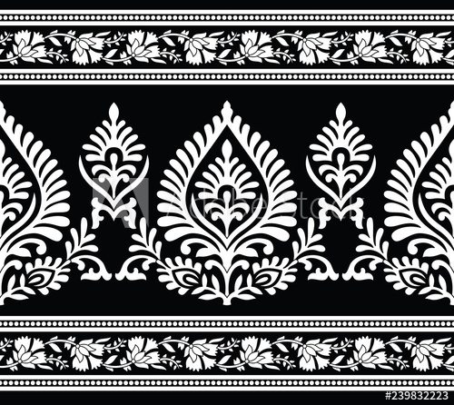 500x446 Traditional Seamless Indian Border