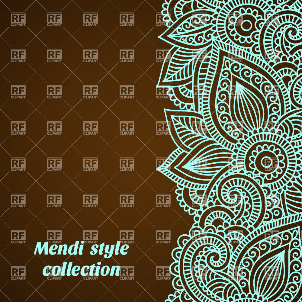 1000x1000 Floral Background With Ethnic Indian Tracery