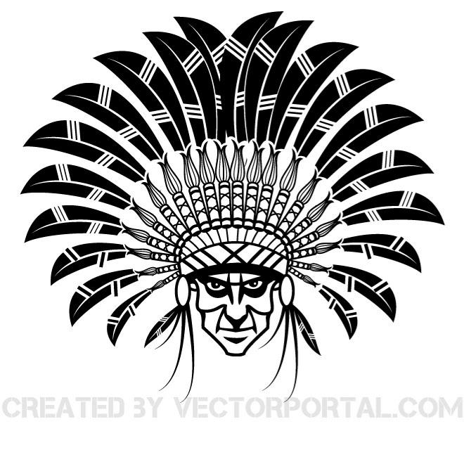 660x660 Indian Chief Vector Clip Art