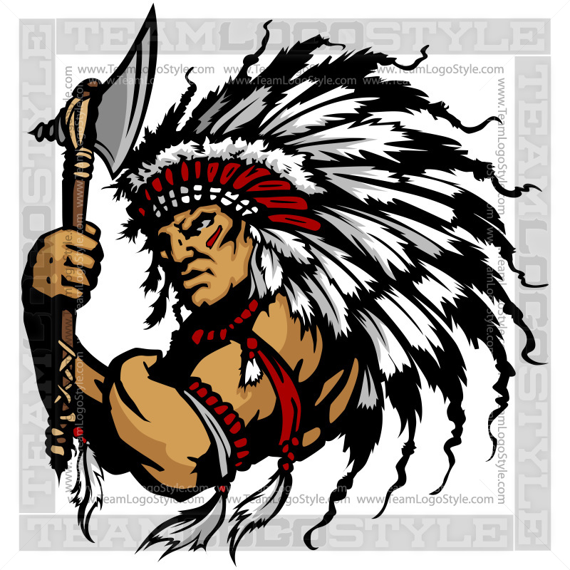 800x800 Indian Chief Clip Art