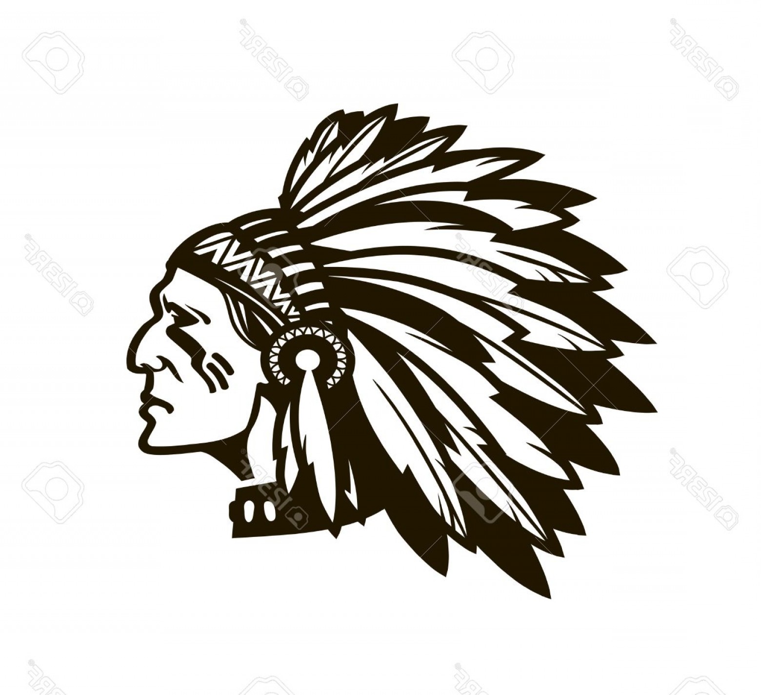 1560x1424 Indian Chief Head Vector Catchsplace