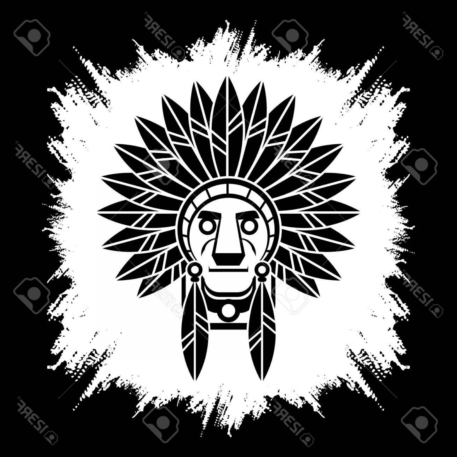 1560x1560 Photostock Vector Native American Indian Chief Head Designed