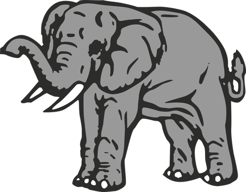 500x390 Elephant Vector Illustration