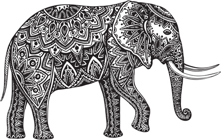456x288 Floral Elephant Vectors Free Vector In Encapsulated Postscript