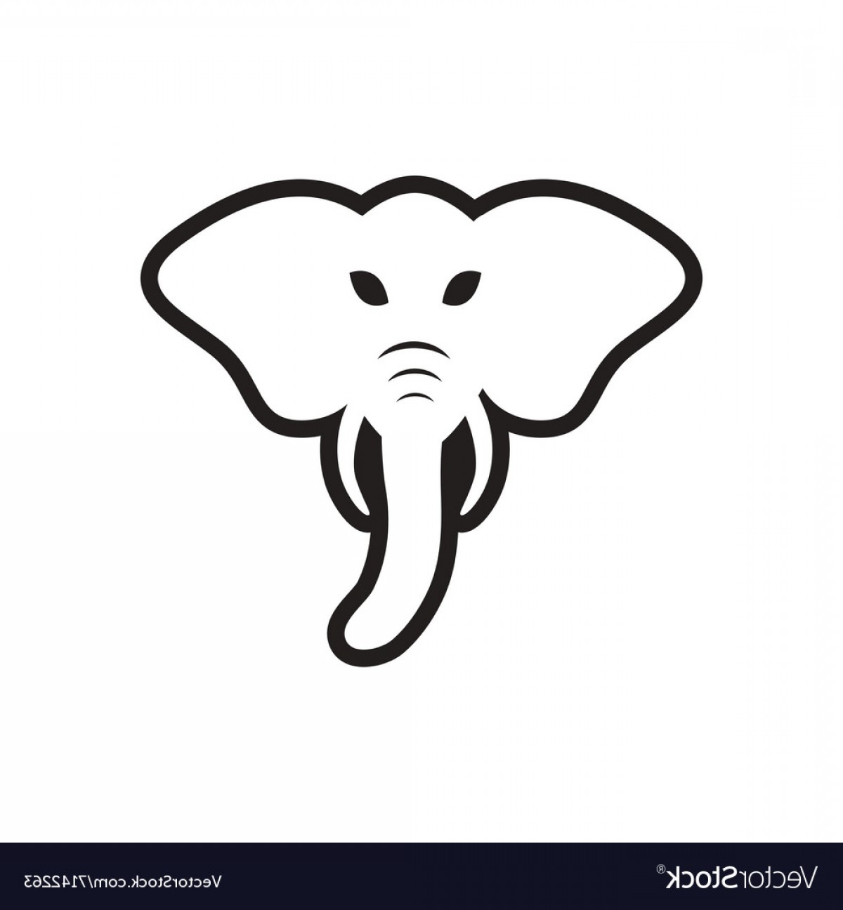 1200x1296 Stylish Black And White Icon Indian Elephant Vector Handandbeak